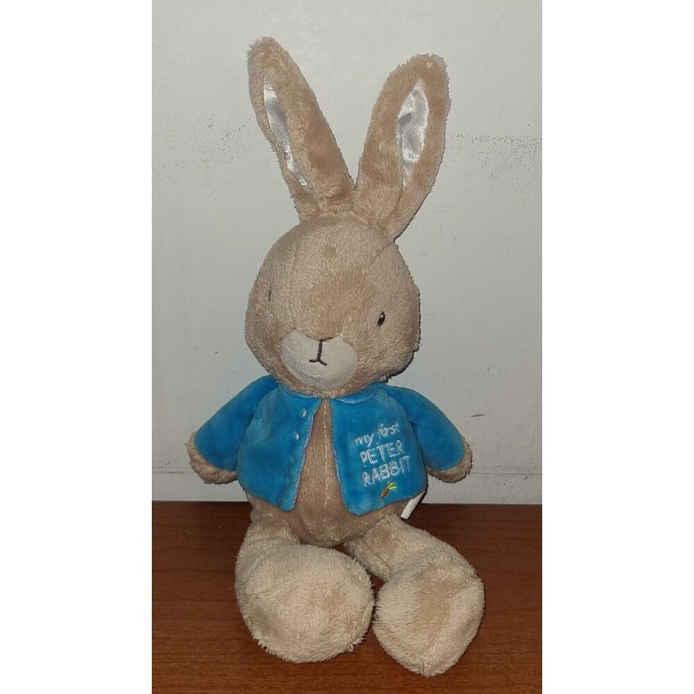 The World of Beatrix Potter PETER RABBIT Plush Toy Tan w/Blue Jacket 21"